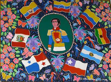 Imaxe popular de Sim&oacute;n Bol&iacute;var.Foto &copy; Xurxo Mart&iacute;nez Crespo.JPG