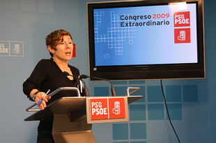Mar Barcón, na presentación do Congreso Extraordinario dos socialistas galegos