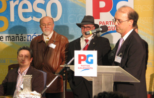 Xesús Manuel Suárez, á dereita na imaxe, preside o PG dende xaneiro deste ano