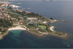 Península do Morrazo, onde se pretende construír o porto deportivo