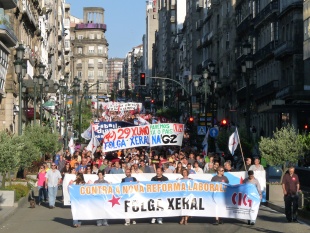 Mobilización esta quinta feira nas rúas de Vigo / Imaxe: CIG