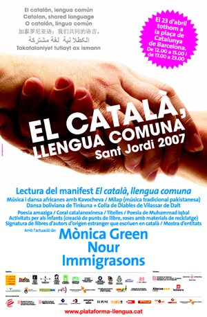 Cartel "El català, llengua comuna"