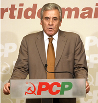 O secretario xeral do PCP, Jerónimo de Sousa