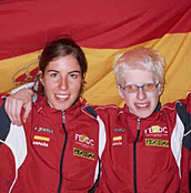 A atleta aprolímpica Susana Rodríguez (á dereita)