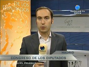 Emisión en probas de Popular TV Galicia, en outubro de 2009