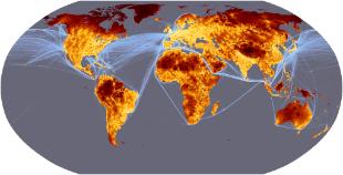 O mapa global de accesibilidade revela que só o 10% da superficie está a máis de 48 horas de viaxe dunha gran cidade