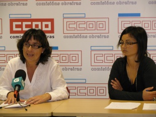 Maica Bouza (secretaria de Emprego de CCOO) e Silvia Parga, autora do informe