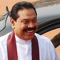 O presidente ceilanés, Rajapaksa