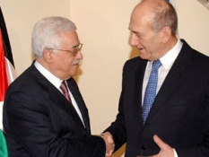 Abu Mazen e Ehud Olmert, o pasado 10 de setembro