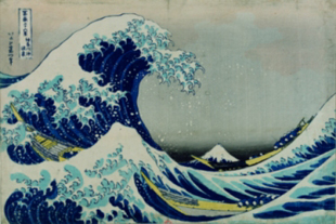 Hokusai. "Baixo a onda"