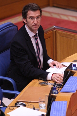 O presidente da Xunta, Alberto Núñez Feijoo, asistiu ao debate
