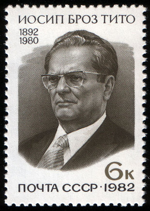 Iosef Tito, nun selo de correos da Unión Soviética