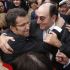 O famoso "abrazo do Obradoiro" entre Sánchez Galán, presidente de Iberdrola, e Feijoo / Foto: iberdrola.es