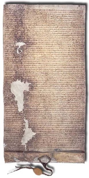 Imaxe da Carta Magna de 1215