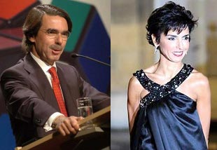 Esq: José María Aznar, Dta: Rachida Dati