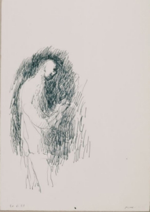 "Autorretrato in piedi", Zoran Muši�?, 1995