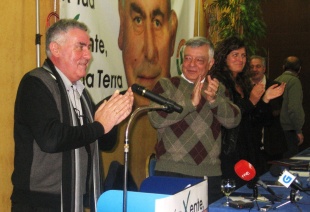 Xoán Gato, no acto de proclamación como candidato de Terra Galega