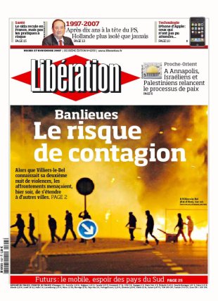 A prensa francesa abre as súas edicións coa nova dos disturbios