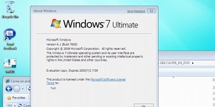 Captura de pantalla de Windows 7 beta