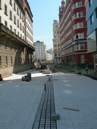 Vista das obras da Praza de Espa&ntilde;a de Ferrol, hai un ano / Flickr: Moncho Veloso