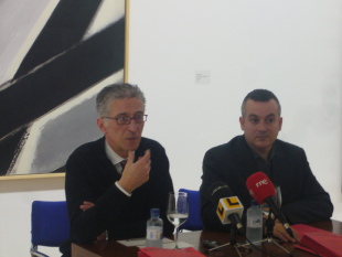 Alberto González-Alegre e Manuel Olveira, na presentación da mostra