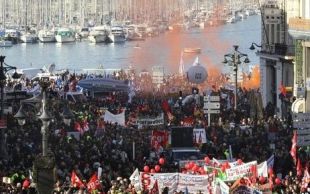 Manifestación en Marsella