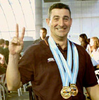 Imaxe de Chano Rodríguez, atleta paralímpico en Atenas 2004 / Foto: g-olimpica.com