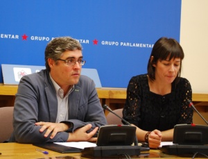 Carlos Aymerich e Ana Pontón durante a rolda de prensa