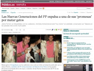 A noticia recollida, con imaxes, por un xornal español
