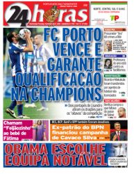 Capa do xornal 24 Horas, no que se desvela que Cavaco Silva recibiu fondos do BPN para as presidenciais