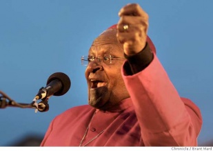Desmond Tutu, durante o seu discurso