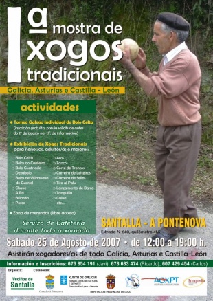 Cartaz da I Mostra de Xogos Tradicionais de Galiza