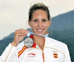 Teresa Portela, coa súa medalla de prata