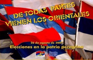 Cartaz da convocatoria de elecci&oacute;ns dos representantes no Plenario Nacional do Frente Amplio na di&aacute;spora