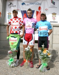 O podio final, con Martín, Vicente e Macía