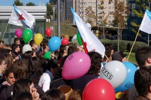 Concetración diante da delegación de Educación na Coruña, o pasado 31 de outubro