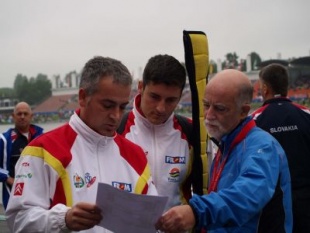 Sanmamed con Cal e Morlán nos Campionatos do Mundo, en Duisburg