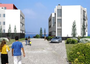 Deseño no que se pode apreciar como quedaría, ao estar terminado, o residencial 'Faro de San Ciprián'