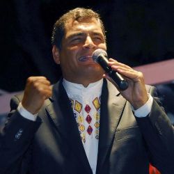 O presidente de Ecuador, Rafael Correa