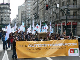 Unha imaxe da manifestación do 6-D, polas rúas de Vigo