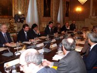 Participantes na Comisión Mixta, este martes en Madrid (clique para ampliar)