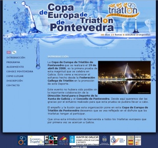 Detalle da web da proba de Pontevedra