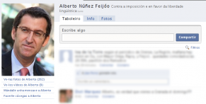 Captura do perfil do presidente da Xunta no Facebook (clic para ampliar)
