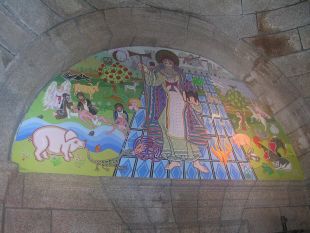 Fresco da Capela de San Antón pintado por Xosé Sesto (clic para ampliar)