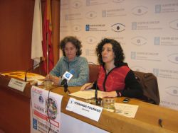 Lidia Senra e Fernando Couñago, na presentación dos actos deste sábado