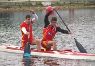 Os galegos Miguel Rodríguez Galbán e André Oliveira, segundos en C-2 500 metros
