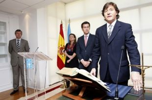 O novo secretario xeral para o Deporte, José Ramón Lete Lasa, durante a súa toma de posesión (clic para ampliar)