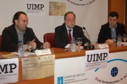 Crespo, Barreiro e Rodríguez, este luns durante a presentación das xornadas