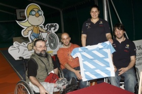 Parte da selección galega de baloncesto en cadeira de rodas