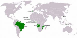 Mapa dos países onde a lingua portuguesa é oficial (clique para ampliar)